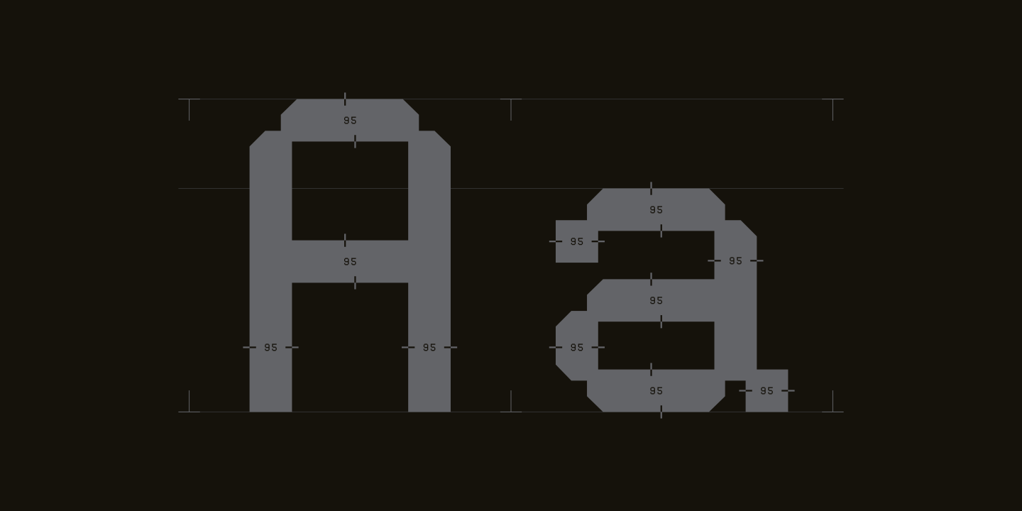 Пример шрифта Aux Mono Regular